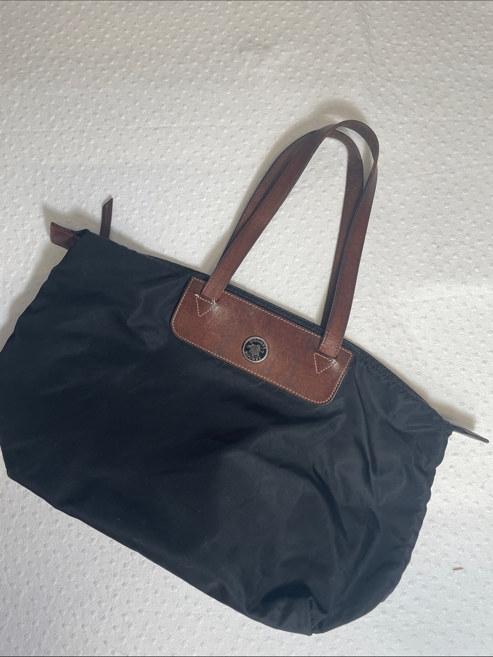 Dooney & Bourke nylon and leather trim tote bag Le Pliage black